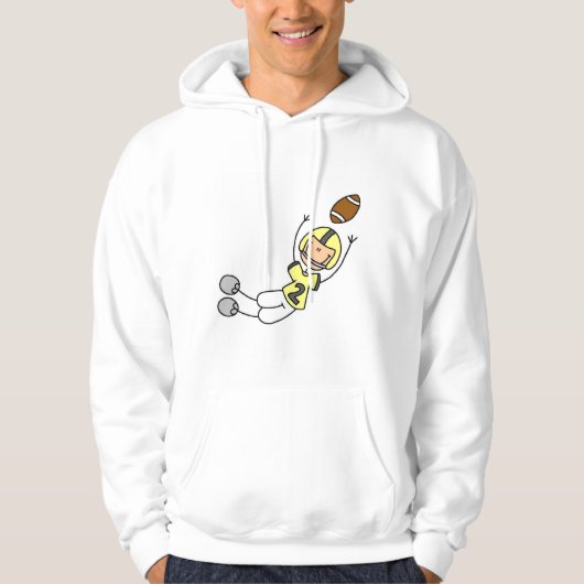 Gelbe Fußball-Spieler-T-Shirts und Geschenke Hoodie (Vorderseite)