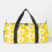 Gelbe Fußballmuster-Schraubengrafik Duffle Bag (Rückseite)