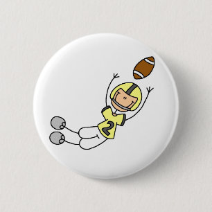 Gelbe Fußballspieler-Taste Button