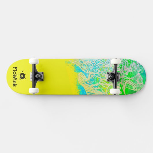 Gelbe Futuristik Skateboard (Horizontal)