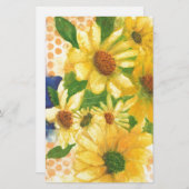 Gelbe Gänseblasen Briefpapier (Vorne/Hinten)