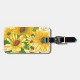 Gelbe Gänseblasen Gepäckanhänger