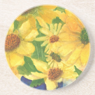 Gelbe Gänseblasen Getränkeuntersetzer