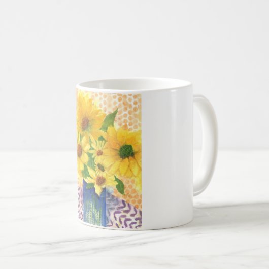 Gelbe Gänseblasen Kaffeetasse (VorderseiteRechts)