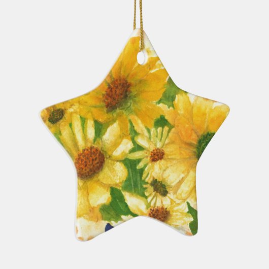 Gelbe Gänseblasen Keramik Ornament (Rechts)