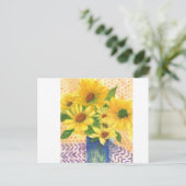 Gelbe Gänseblasen Postkarte (Stehend Vorderseite)