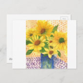 Gelbe Gänseblasen Postkarte (Vorne/Hinten)