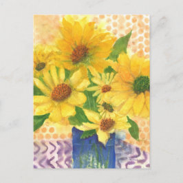 Gelbe Gänseblasen Postkarte