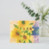 Gelbe Gänseblasen Postkarte (Stehend Vorderseite)