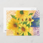 Gelbe Gänseblasen Postkarte (Vorne/Hinten)