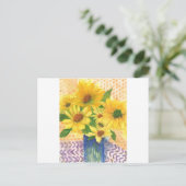Gelbe Gänseblasen Postkarte (Stehend Vorderseite)