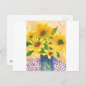 Gelbe Gänseblasen Postkarte (Vorne/Hinten)