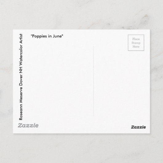 Gelbe Gänseblasen Postkarte (Rückseite)