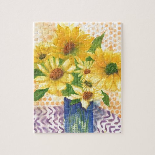 Gelbe Gänseblasen Puzzle (Vertikal)