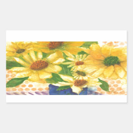 Gelbe Gänseblasen Rechteckiger Aufkleber