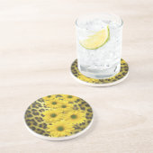 GELBE GÄNSEBLÜMCHEN MIT LEOPARD-DRUCK UNTERSETZER (Seite)