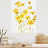 Gelbe Gänseblümchen Poster (Küche)