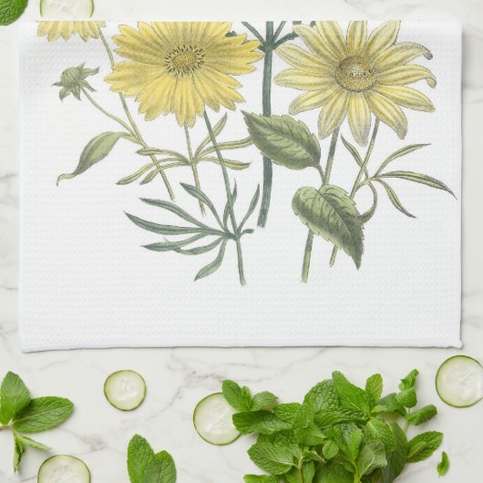 Gelbe Gänseblümchen-Wildblumen-Tücher Handtuch (Gefaltet)