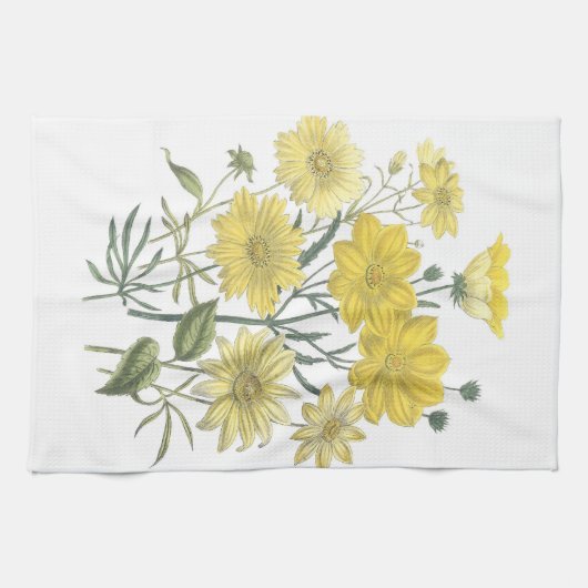 Gelbe Gänseblümchen-Wildblumen-Tücher Handtuch (Horizontal)