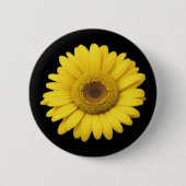 Gelbe Gänseblümchenblüten Button (Vorderseite)