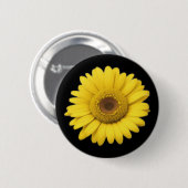 Gelbe Gänseblümchenblüten Button (Vorne & Hinten)