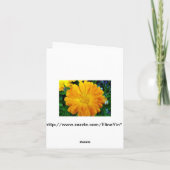Gelbe Gänsehaut-Blume Karte (Rückseite)
