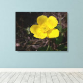 Gelbe Gartenanlage Blume Leinwanddruck (Insitu (Holzboden))