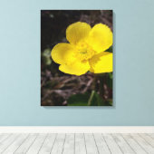 Gelbe Gartenanlage Blume Leinwanddruck (Insitu (Holzboden))