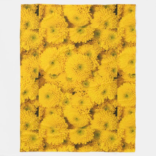 Gelbe Gartenastere Mums chrysanthemums Blume Fleecedecke (Vorderseite)