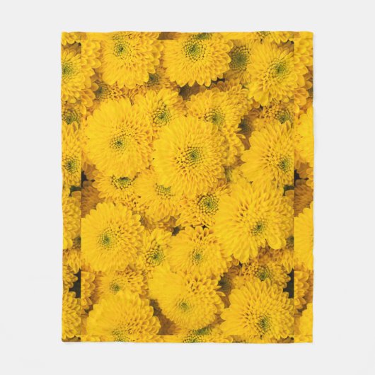 Gelbe Gartenastere Mums chrysanthemums Blume Fleecedecke (Vorderseite)