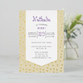 Gelbe Geburtstagskarte Folieneinladung (Stehend vorne)