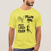 Gelbe Gefahr unterstützt Schwarzen Power T-Shirt (Vorderseite)