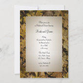 Gelbe gefallene Blätter Hochzeit Probe Dinner Einladung (Vorderseite)