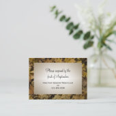 Gelbe gefallene Blätter mit RSVP-Antwortkarte Begleitkarte (Stehend Vorderseite)