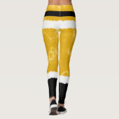 Gelbe Gefärbte Krawatte Weihnachtsmann Kostüme Wei Leggings (Rückseite)