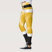 Gelbe Gefärbte Krawatte Weihnachtsmann Kostüme Wei Leggings (Links)