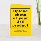 Gelbe geklappte Grußkarte für den Erntedank Karte (Rückseite)