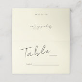 Gelbe geklappte Platzkarte (Außenseite Aufgefaltet)