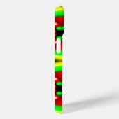 Gelbe Gelbbläschen und Streifen Abstrakt Art Case-Mate iPhone Hülle (Rückseite / Rechts)