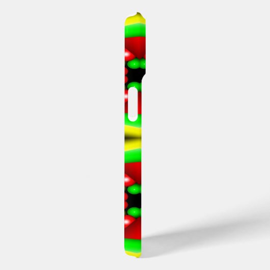 Gelbe Gelbbläschen und Streifen Abstrakt Art Case-Mate iPhone Hülle (Rückseite / Rechts)