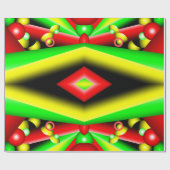 Gelbe Gelbbläschen und Streifen Abstrakt Art Geschenkpapier (Flach)