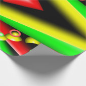 Gelbe Gelbbläschen und Streifen Abstrakt Art Geschenkpapier (Ecke)