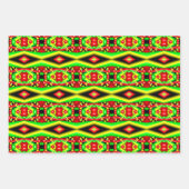 Gelbe Gelbbläschen und Streifen Abstrakt Art Geschenkpapier Set (Vorderseite 3)