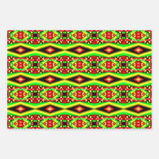 Gelbe Gelbbläschen und Streifen Abstrakt Art Geschenkpapier Set (Vorderseite 3)