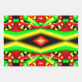 Gelbe Gelbbläschen und Streifen Abstrakt Art Geschenkpapier Set (Vorderseite)