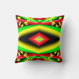 Gelbe Gelbbläschen und Streifen Abstrakt Art Kissen