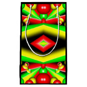 Gelbe Gelbbläschen und Streifen Abstrakt Art Kleine Geschenktüte (Vorderseite)