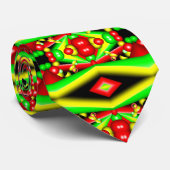 Gelbe Gelbbläschen und Streifen Abstrakt Art Krawatte (Gerollt)