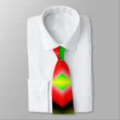 Gelbe Gelbbläschen und Streifen Abstrakt Art Krawatte (Gebunden)