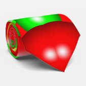 Gelbe Gelbbläschen und Streifen Abstrakt Art Krawatte (Gerollt)